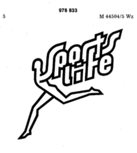Sports life Logo (DPMA, 17.04.1978)
