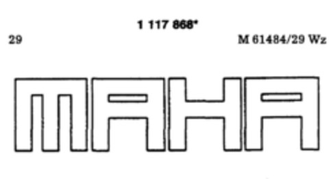 MAHA Logo (DPMA, 29.09.1987)