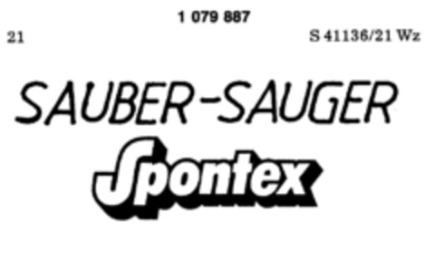 SAUBER-SAUGER Spontex Logo (DPMA, 10.11.1984)