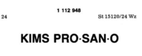 KIMS PRO SAN O Logo (DPMA, 31.03.1987)