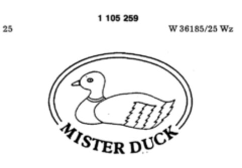 MISTER DUCK Logo (DPMA, 22.05.1986)