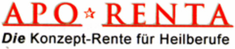 APO * RENTA Die Konzept-Rente für Heilberufe Logo (DPMA, 15.09.2000)