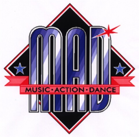 MAD MUSIC · ACTION · DANCE Logo (DPMA, 04.06.2008)