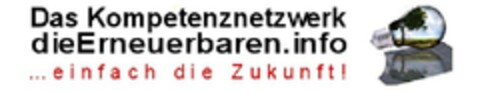 Das Kompetenznetzwerk dieErneuerbaren.info ...einfach die Zukunft! Logo (DPMA, 10.11.2009)