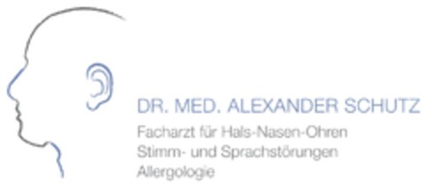 DR. MED. ALEXANDER SCHUTZ Facharzt für Hals-Nasen-Ohren Stimm- und Sprachstörungen Allergologie Logo (DPMA, 07.08.2010)