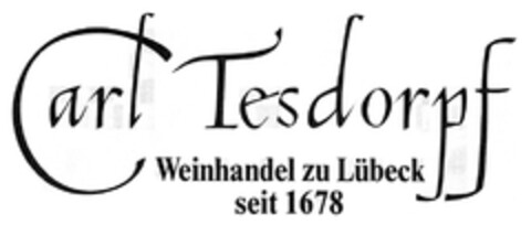 Carl Tesdorpf Weinhandel zu Lübeck seit 1678 Logo (DPMA, 25.01.2013)