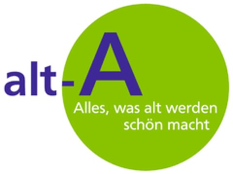 alt-A alles, was alt werden schön macht Logo (DPMA, 12.09.2013)