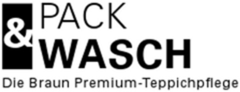 PACK & WASCH Die Braun Premium-Teppichpflege Logo (DPMA, 04/04/2014)