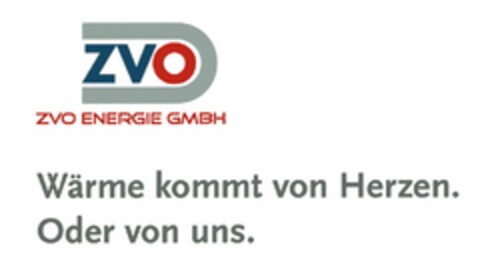 ZVO ZVO ENERGIE GMBH Wärme kommt von Herzen. Oder von uns. Logo (DPMA, 10.03.2018)