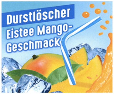 Durstlöscher Eistee Mango-Geschmack Logo (DPMA, 02.10.2023)