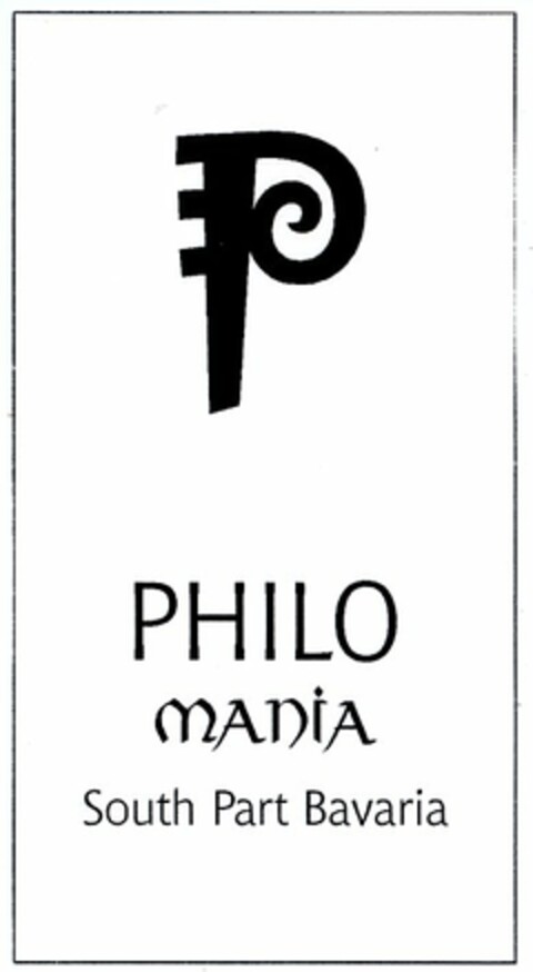 PHILO MANIA South Part Bavaria Logo (DPMA, 01.04.2004)