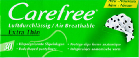 Carefree Luftdurchlässig / Air Breathable Extra Thin Logo (DPMA, 07.04.1998)