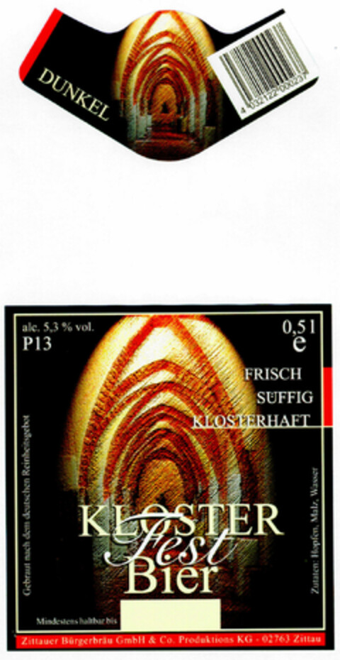 KLOSTER Fest Bier Logo (DPMA, 30.10.1999)