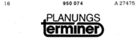 PLANUNGS terminer Logo (DPMA, 12.11.1975)