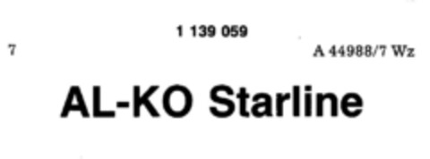 AL-KO Starline Logo (DPMA, 04.08.1988)