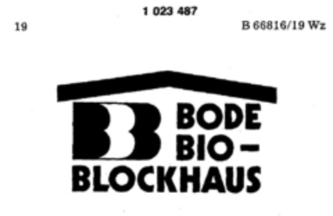 BODE BIO-BLOCKHAUS Logo (DPMA, 22.10.1980)