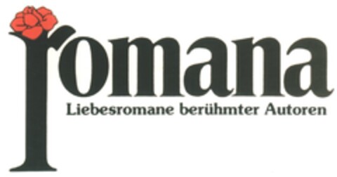 romana Liebesromane berühmter Autoren Logo (DPMA, 05/17/1979)