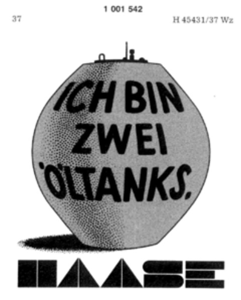 ICH BIN ZWEI ÖLTANKS. Logo (DPMA, 02.04.1979)