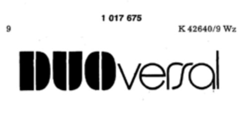 DUOversal Logo (DPMA, 30.10.1980)