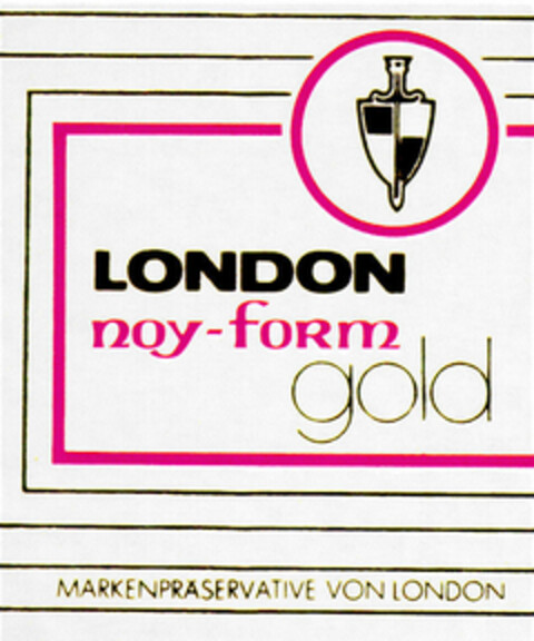 LONDON noy-form gold Logo (DPMA, 24.06.1972)