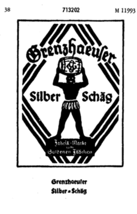 Grenzhaeuser Silber Schäg Fabrik-Marke zum Goldenen Fäßchen Logo (DPMA, 02/16/1957)