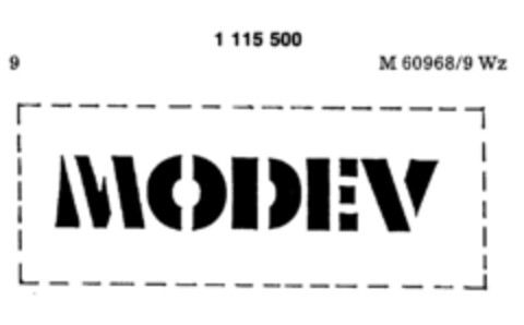 MODEV Logo (DPMA, 02.07.1987)