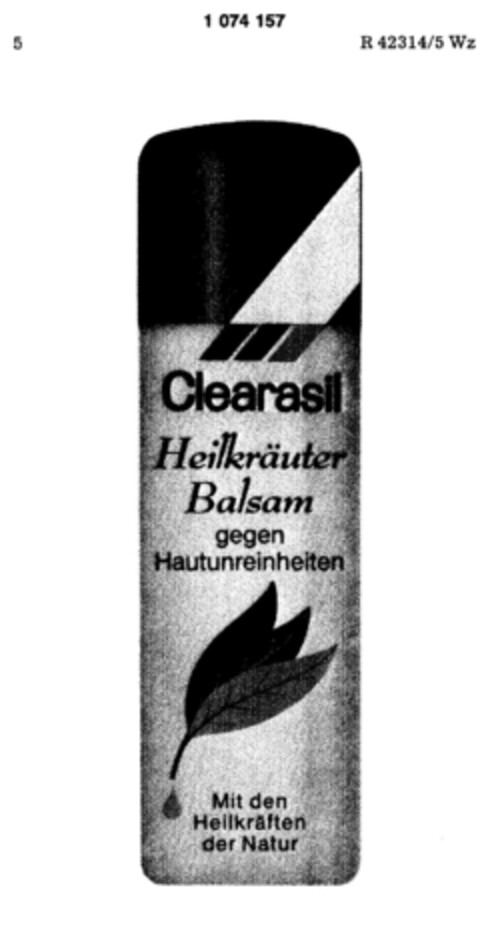 Clearasil Heilkräuter Balsam gegen Hautunreinheiten Logo (DPMA, 30.08.1984)