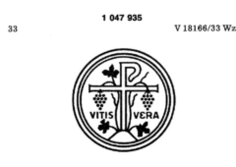 VITIS VERA Logo (DPMA, 15.09.1982)