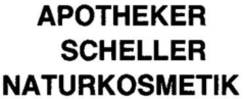 APOTHEKER SCHELLER NATURKOSMETIK Logo (DPMA, 07.03.1986)