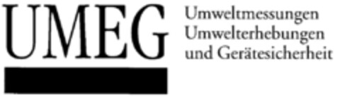 UMEG Umweltmessungen Umwelterhebungen und Gerätesicherheit Logo (DPMA, 24.07.2001)