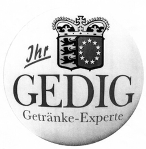Ihr GEDIG Getränke-Experte Logo (DPMA, 03/27/2009)