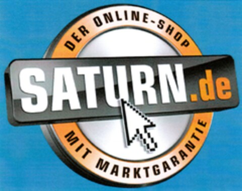 DER ONLINE-SHOP SATURN.de MIT MARKTGARANTIE Logo (DPMA, 12/01/2011)