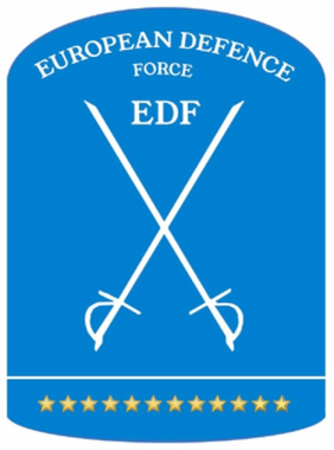 EUROPEAN DEFENCE FORCE EDF Logo (DPMA, 03/07/2022)