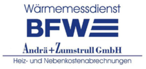 Wärmemessdienst BFW Andrä+Zumstrull GmbH Heiz- und Nebenkostenabrechnung Logo (DPMA, 28.03.2025)