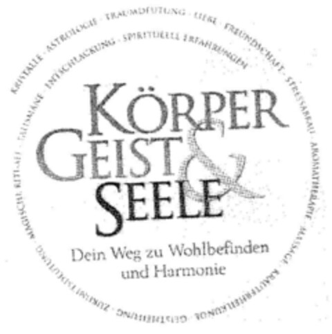 KÖRPER GEIST & SEELE Logo (DPMA, 23.09.2002)