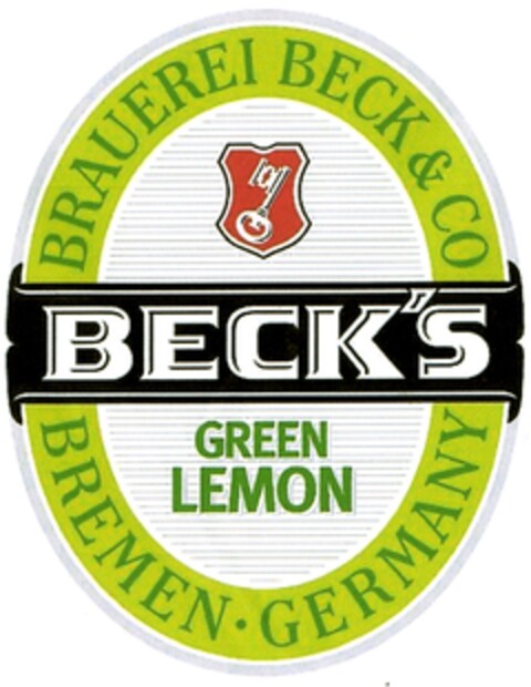 BECK'S GREEN LEMON Logo (DPMA, 05/18/2006)