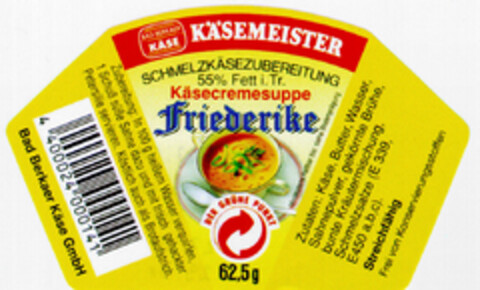 KÄSEMEISTER BAD BERKAER KÄSE Logo (DPMA, 24.02.1995)