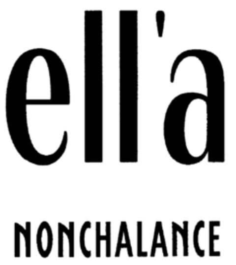 ell'a NONCHALANCE Logo (DPMA, 27.01.1999)