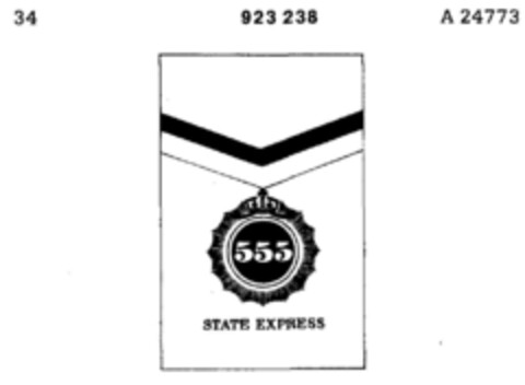 STATE EXPRESS 555 Logo (DPMA, 11.04.1973)