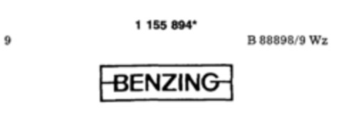 BENZING Logo (DPMA, 22.12.1989)