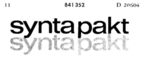 syntapakt syntapakt Logo (DPMA, 07.01.1967)