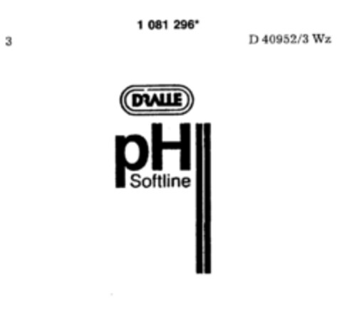 DRALLE ph Softline Logo (DPMA, 03.05.1985)