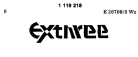 Exthree Logo (DPMA, 05/23/1987)