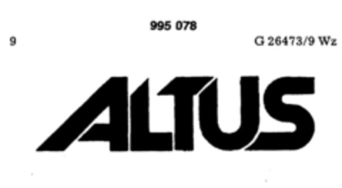 ALTUS Logo (DPMA, 17.01.1979)