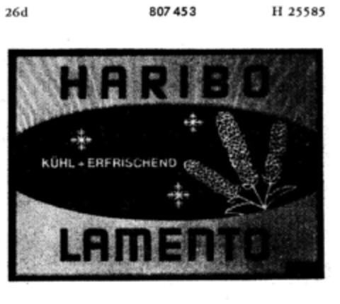 HARIBO LAMENTO Logo (DPMA, 08.10.1964)