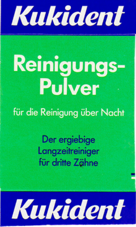 Kukident Reinigungs-Pulver Logo (DPMA, 25.07.1984)