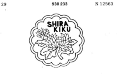 SHIRA KIKU Logo (DPMA, 09.07.1971)