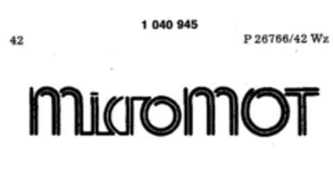 Micro MOT Logo (DPMA, 13.09.1979)