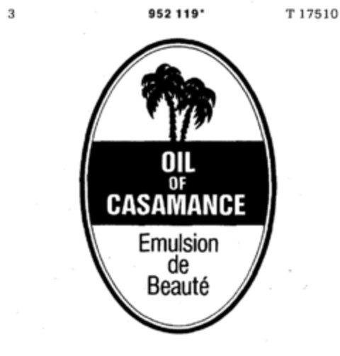 OIL OF CASAMANCE Emulsion de Beauté Logo (DPMA, 30.08.1976)