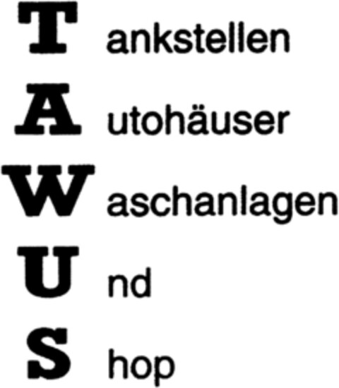 TAWUS Logo (DPMA, 12.10.1992)